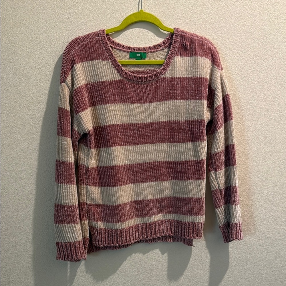 Dip Pink and Cream Crew Neck Sweater